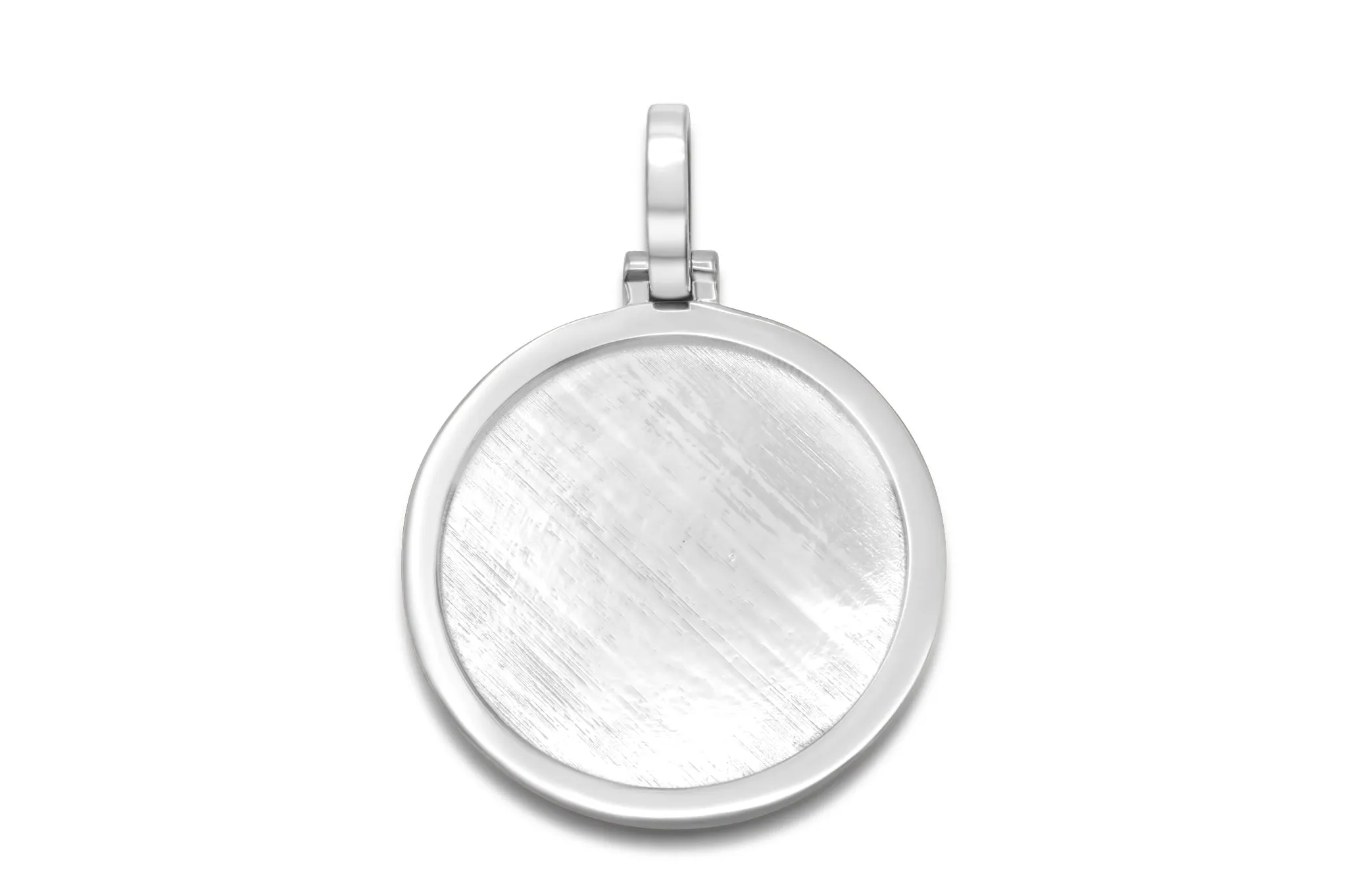 10k Solid Gold Circle Picture Pendant - Standard & Micro