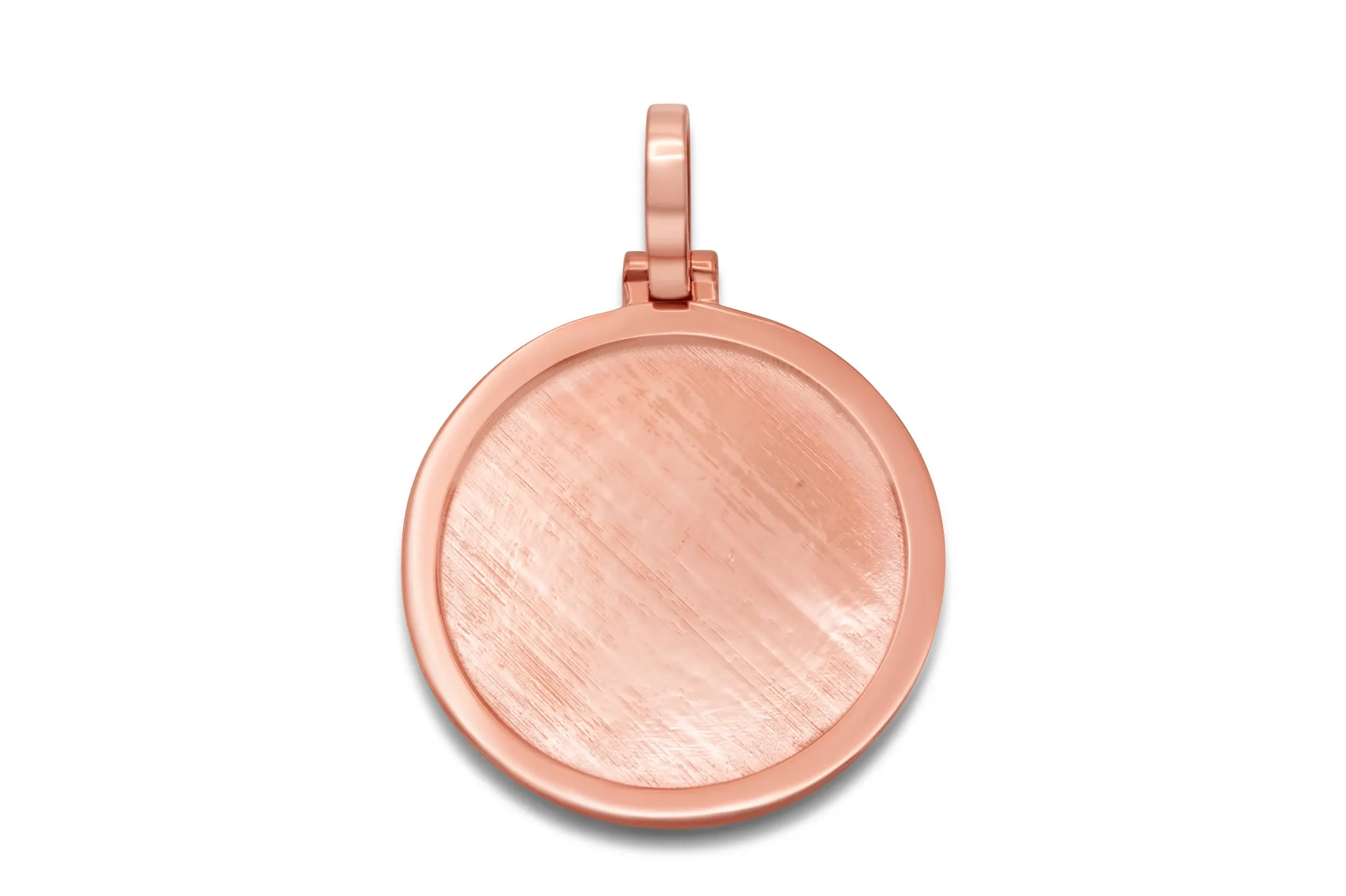 10k Solid Gold Circle Picture Pendant - Standard & Micro