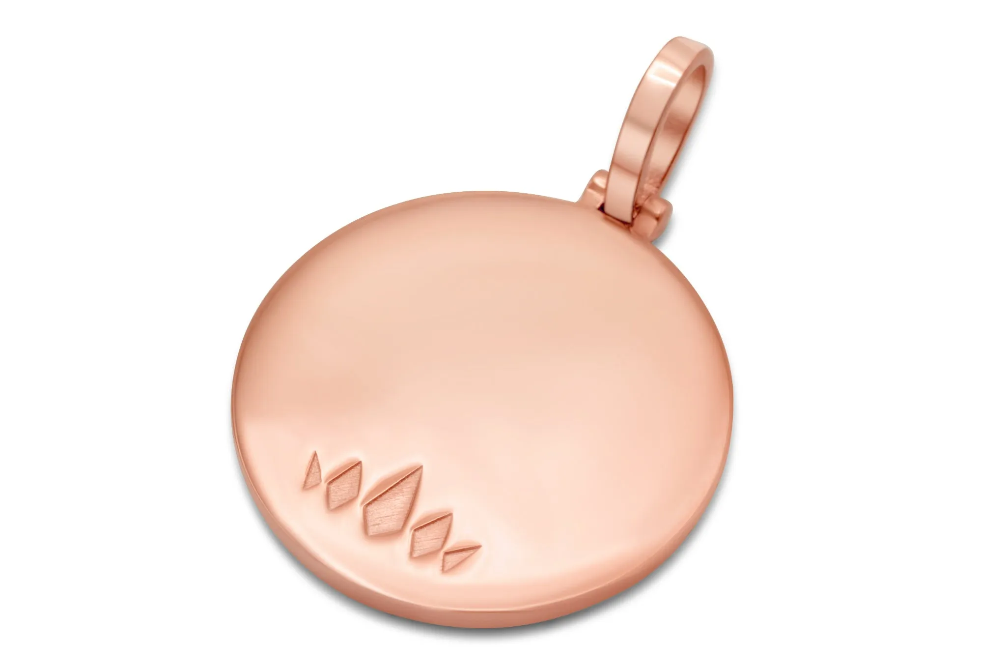10k Solid Gold Circle Picture Pendant - Standard & Micro