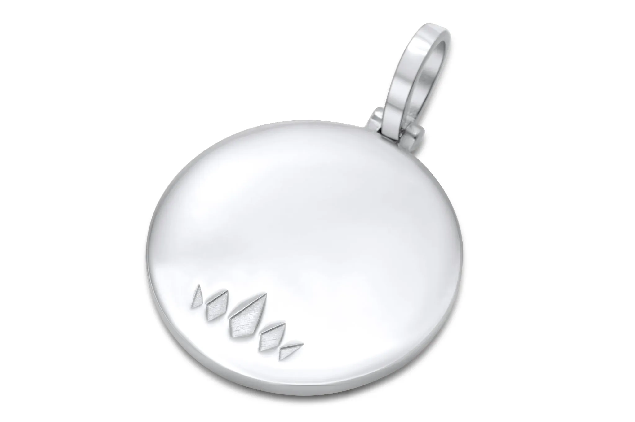 10k Solid Gold Circle Picture Pendant - Standard & Micro