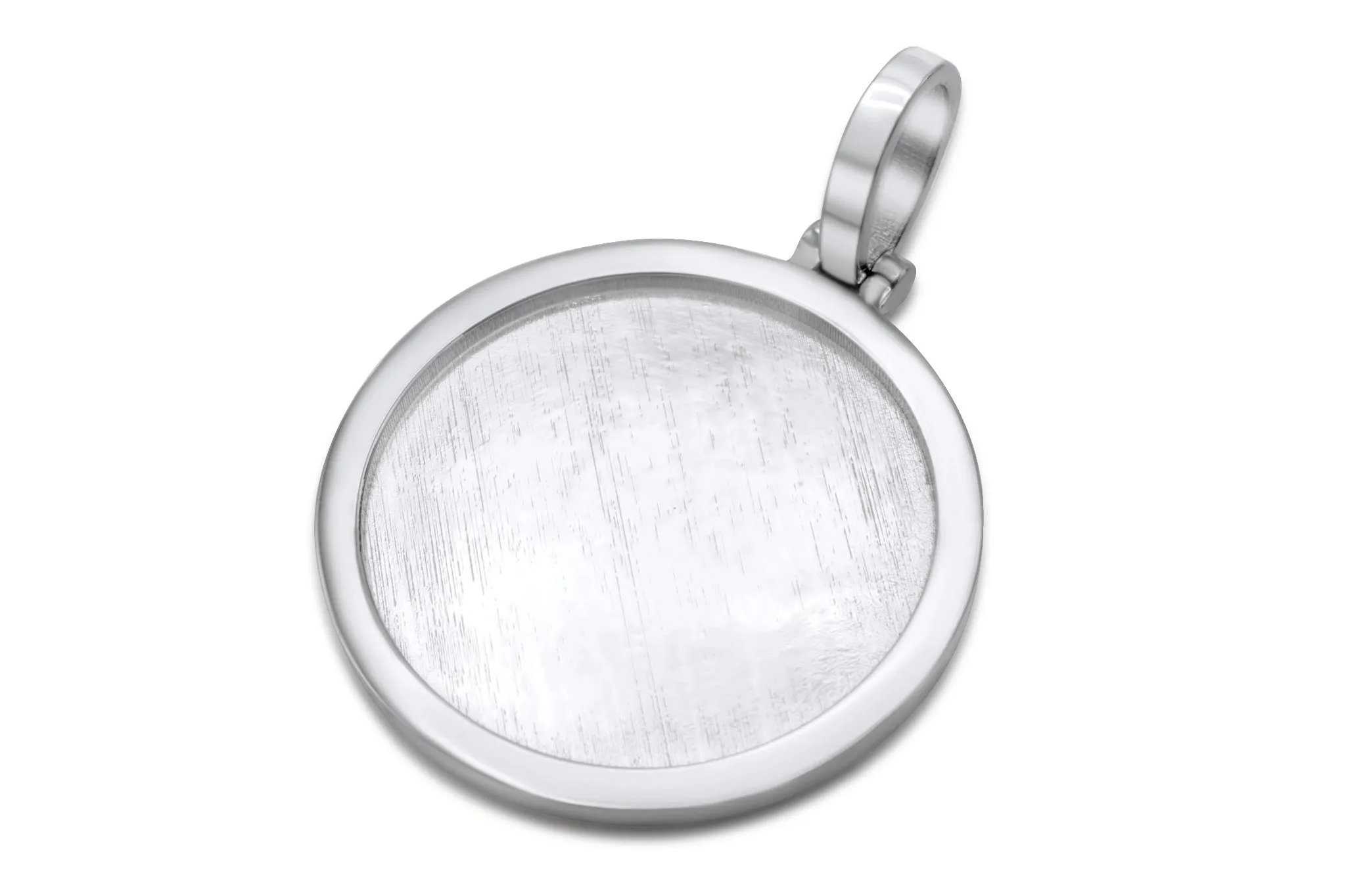 10k Solid Gold Circle Picture Pendant - Standard & Micro