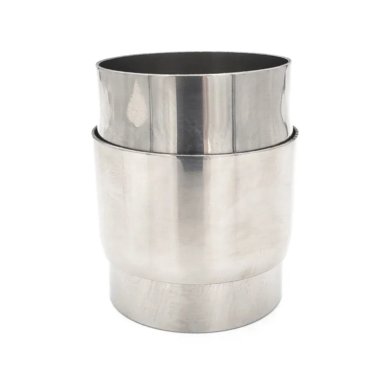 2.500" OD Double Slip Joint Adapter - Polished OD - 304 Stainless