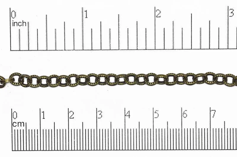5mm Textured Circular Cable Chain Sold by The Foot - CH- 833