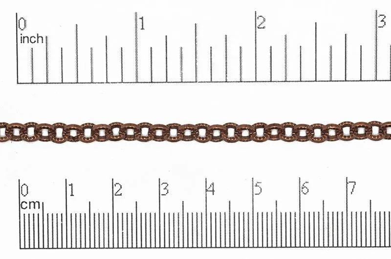 5mm Textured Circular Cable Chain Sold by The Foot - CH- 833