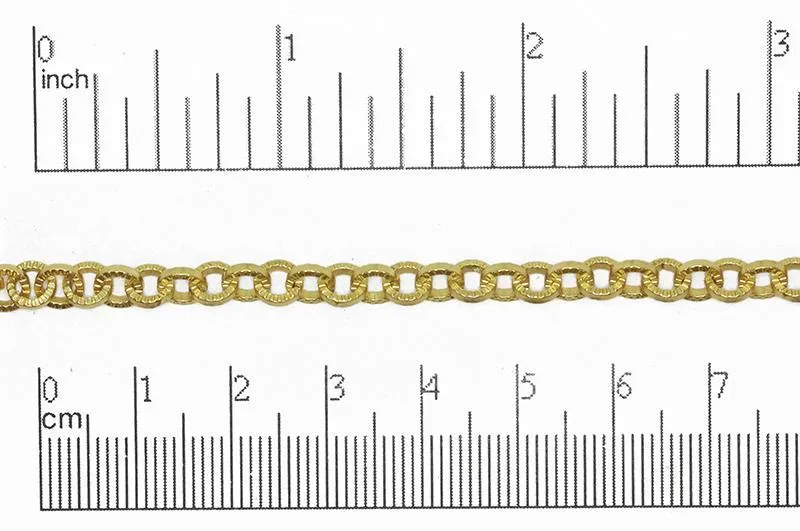 5mm Textured Circular Cable Chain Sold by The Foot - CH- 833