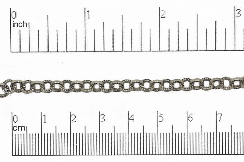 5mm Textured Circular Cable Chain Sold by The Foot - CH- 833