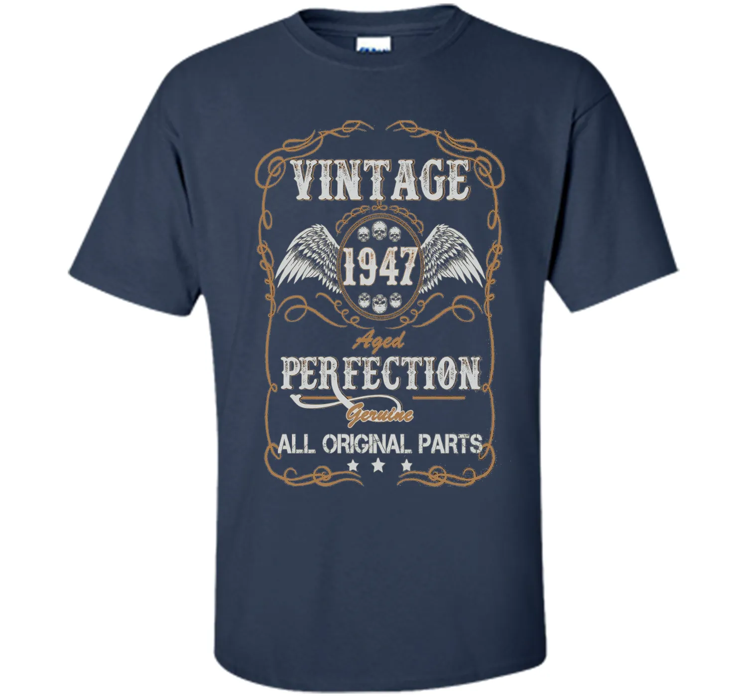 69th Birthday Gift Vintage 1947 All Original Parts T-Shirt