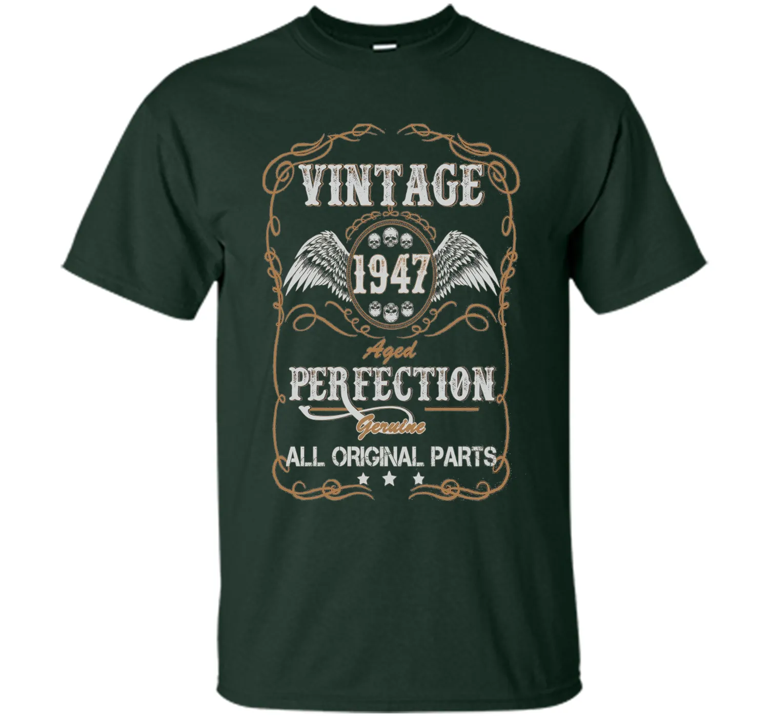 69th Birthday Gift Vintage 1947 All Original Parts T-Shirt