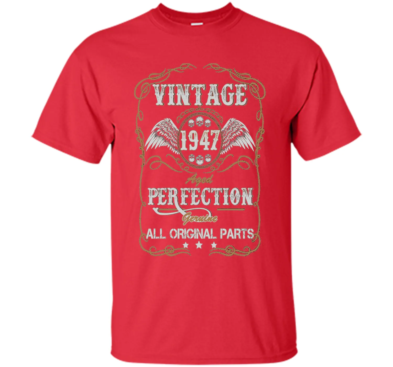 69th Birthday Gift Vintage 1947 All Original Parts T-Shirt