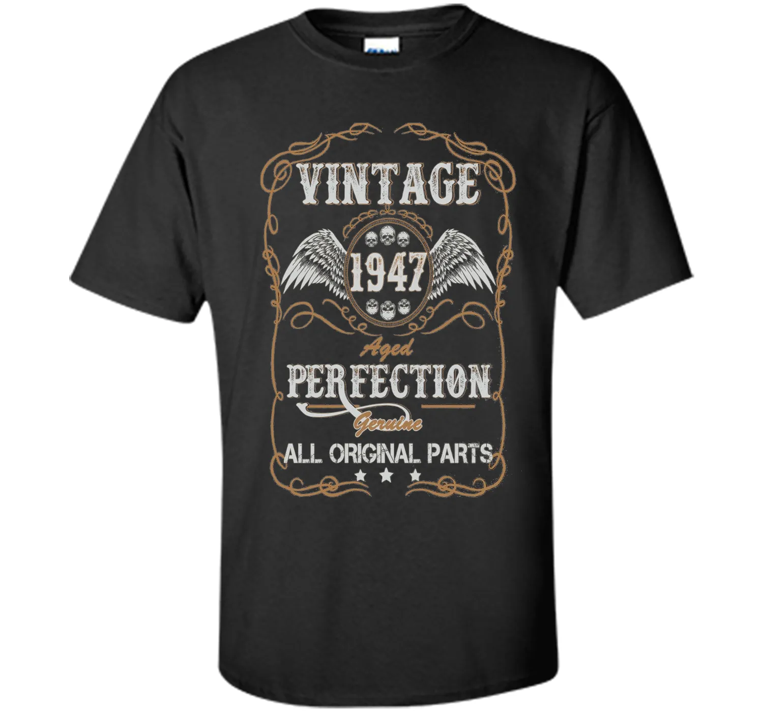 69th Birthday Gift Vintage 1947 All Original Parts T-Shirt