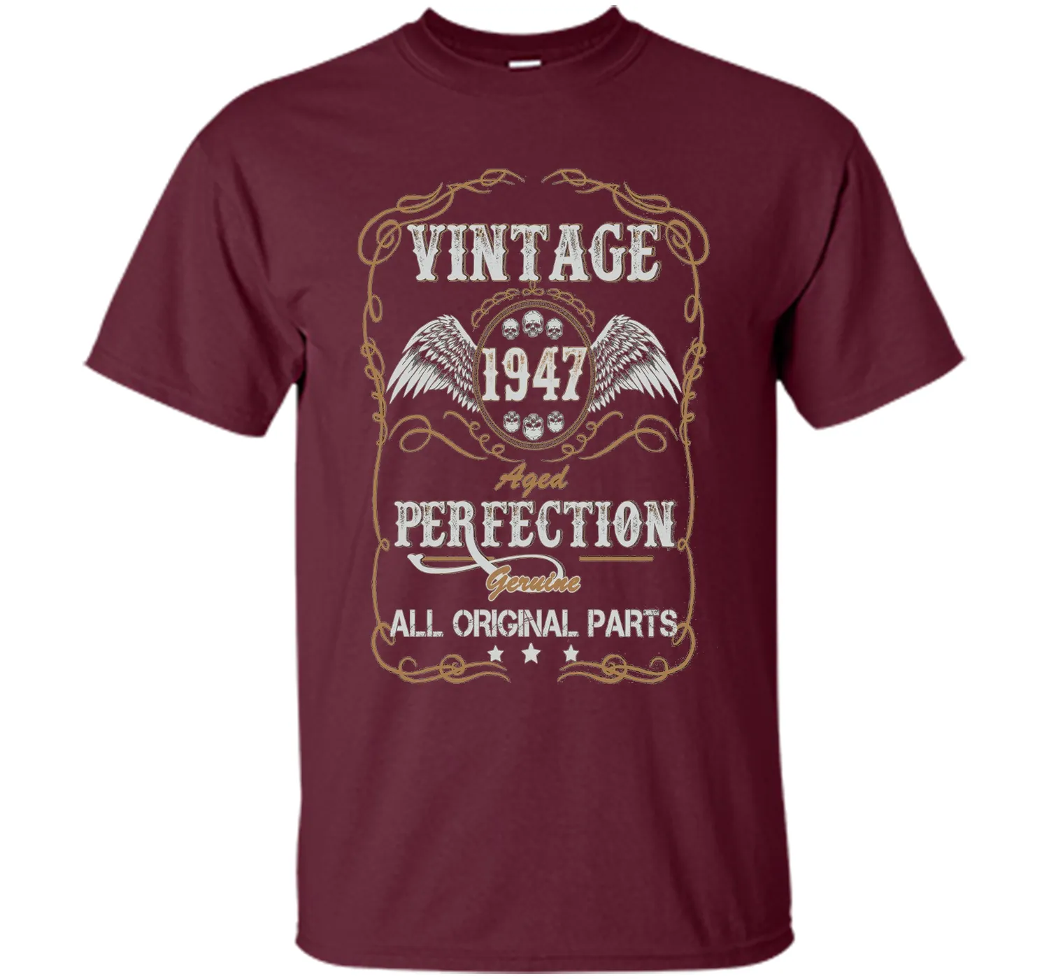 69th Birthday Gift Vintage 1947 All Original Parts T-Shirt