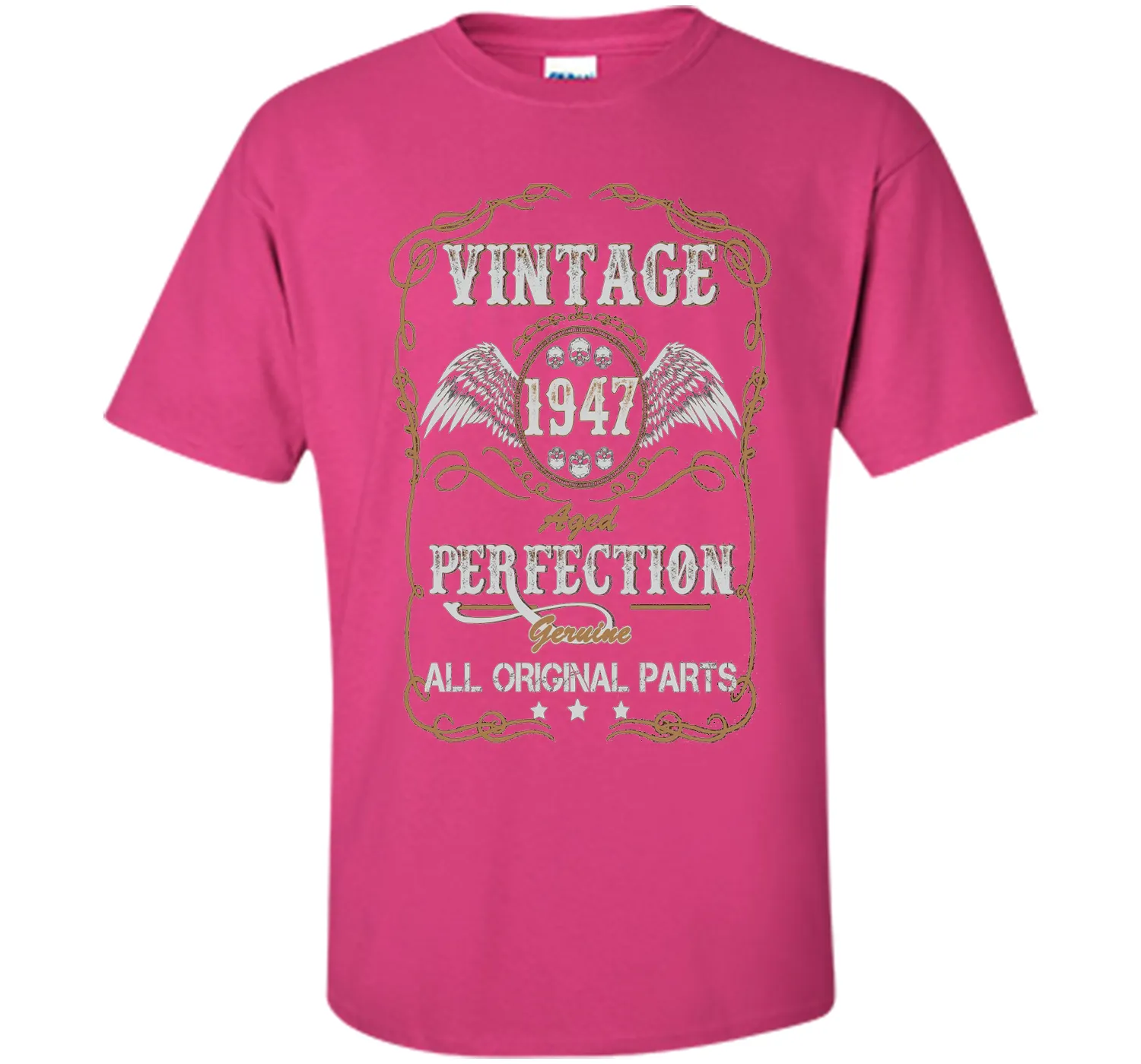 69th Birthday Gift Vintage 1947 All Original Parts T-Shirt