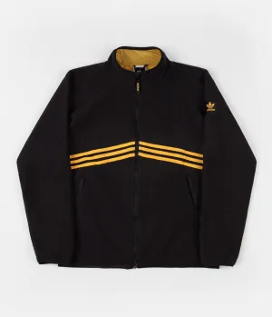 Adidas Sherpa Full Zip Jacket - Black / Active Gold