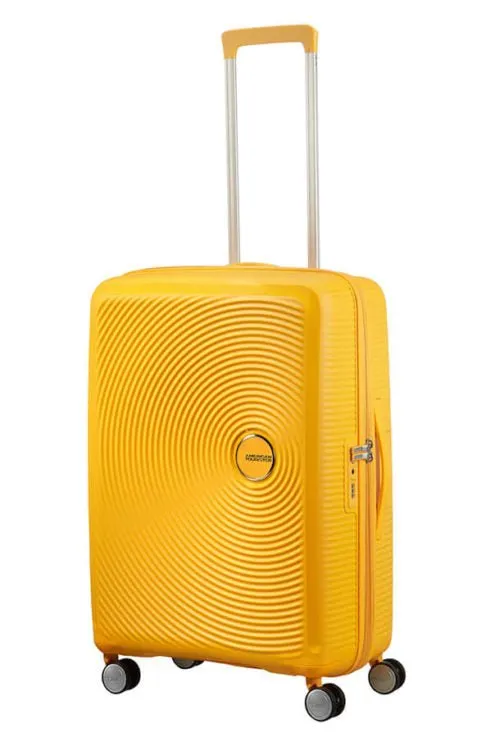 American Tourister Soundbox 67cm Medium Spinner-Expandable | Golden/Yellow