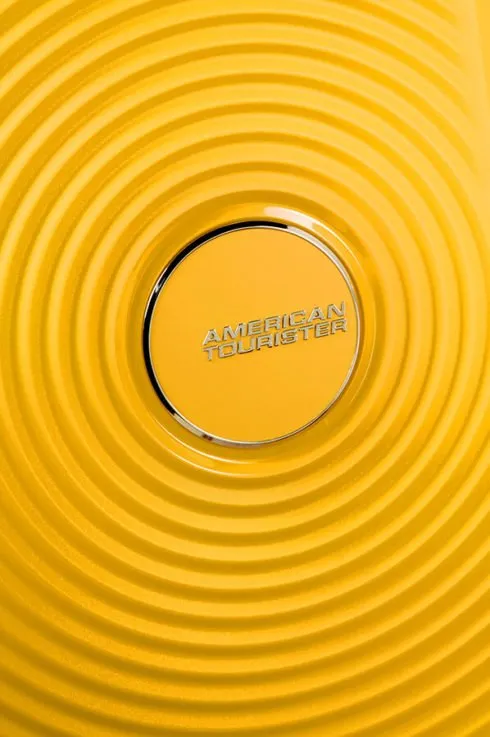 American Tourister Soundbox 67cm Medium Spinner-Expandable | Golden/Yellow
