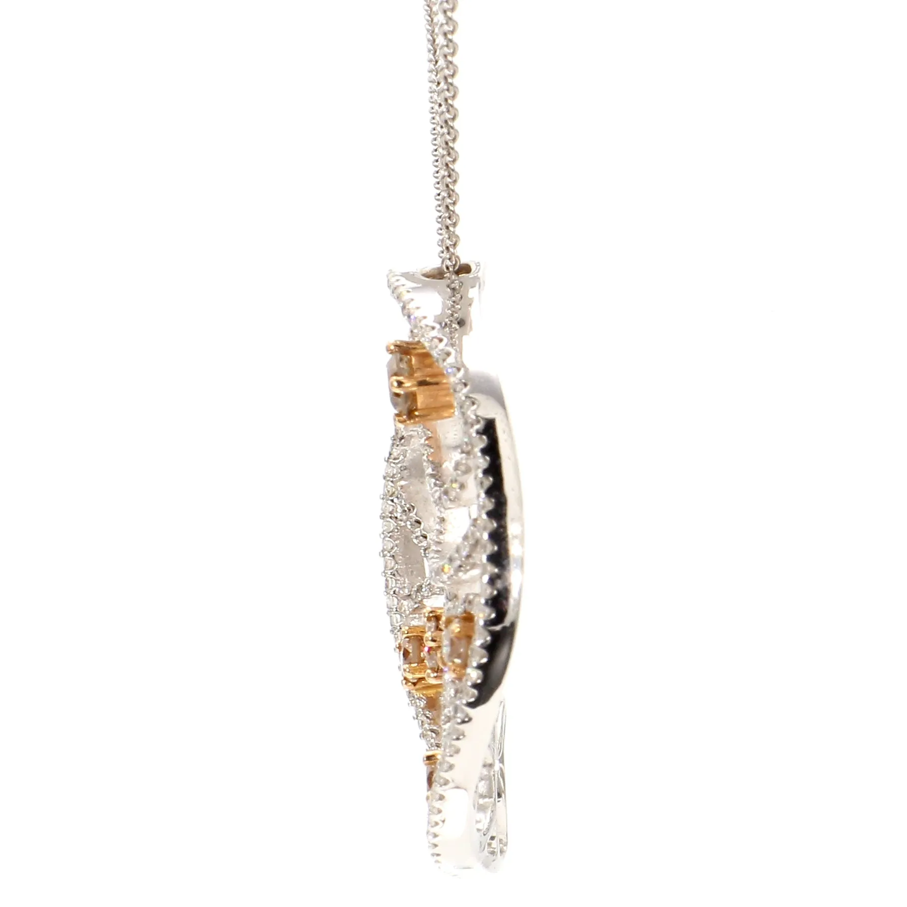 Art-Deco Circle Diamond Necklace