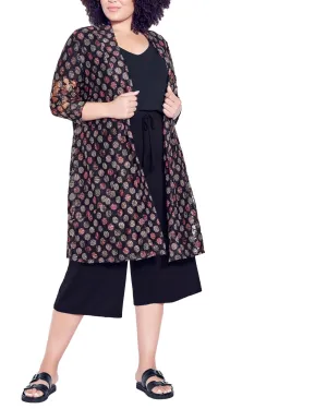 Athena Mesh Cardigan | Black