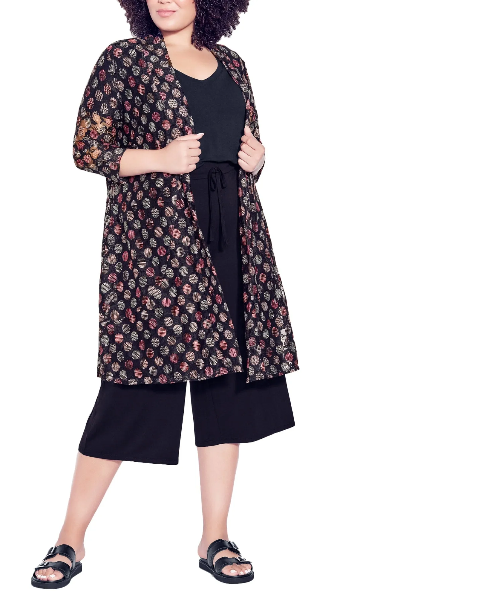 Athena Mesh Cardigan | Black