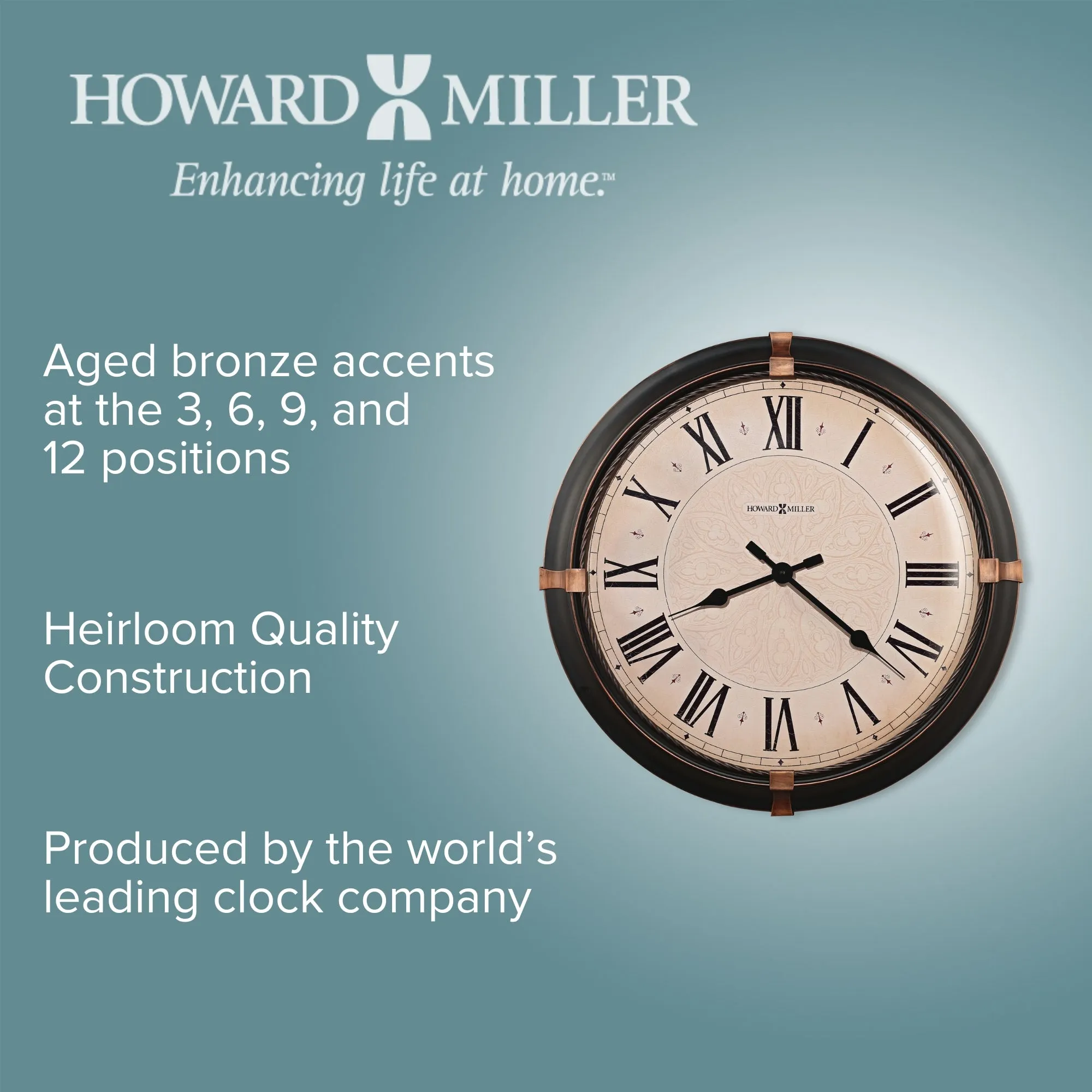 Atwater Quartz Wall Clock 61cm