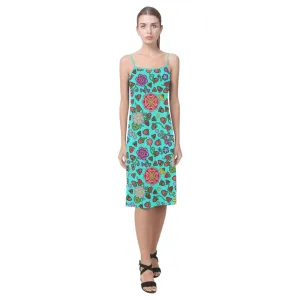 Berry Pop Turquoise Alcestis Slip Dress