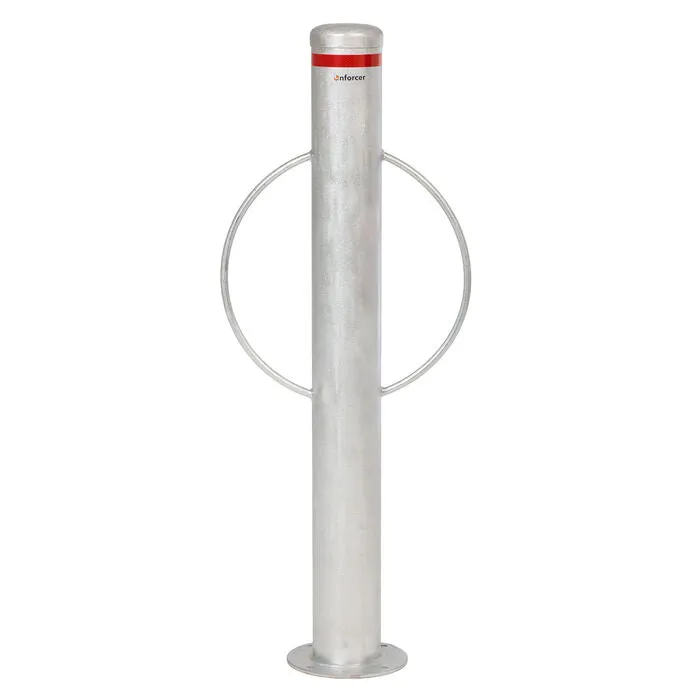 Bollard Bike Rack Surface Mounted Circle - Galvanised