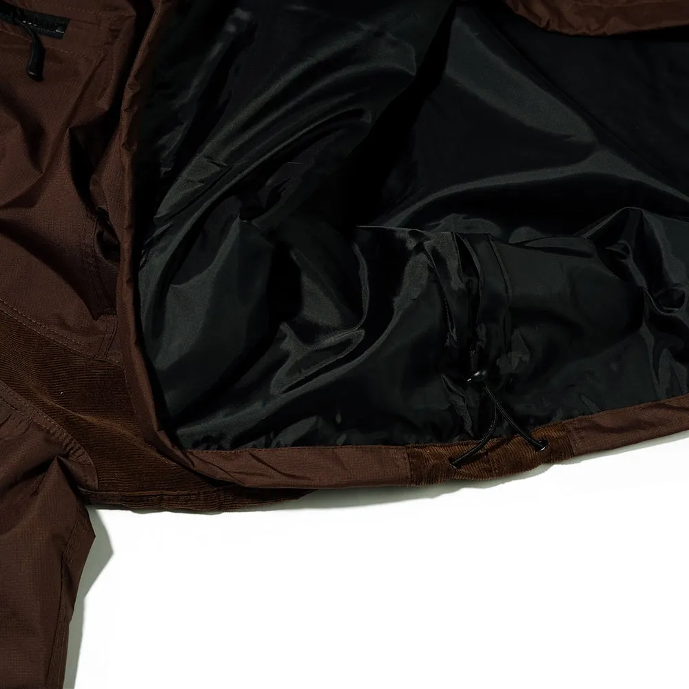 BOTH SIDES HOODED ANORAK JACKET CHOCOLATE