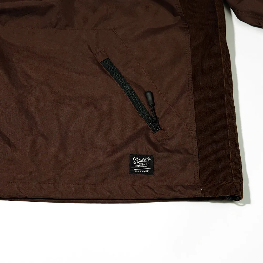 BOTH SIDES HOODED ANORAK JACKET CHOCOLATE