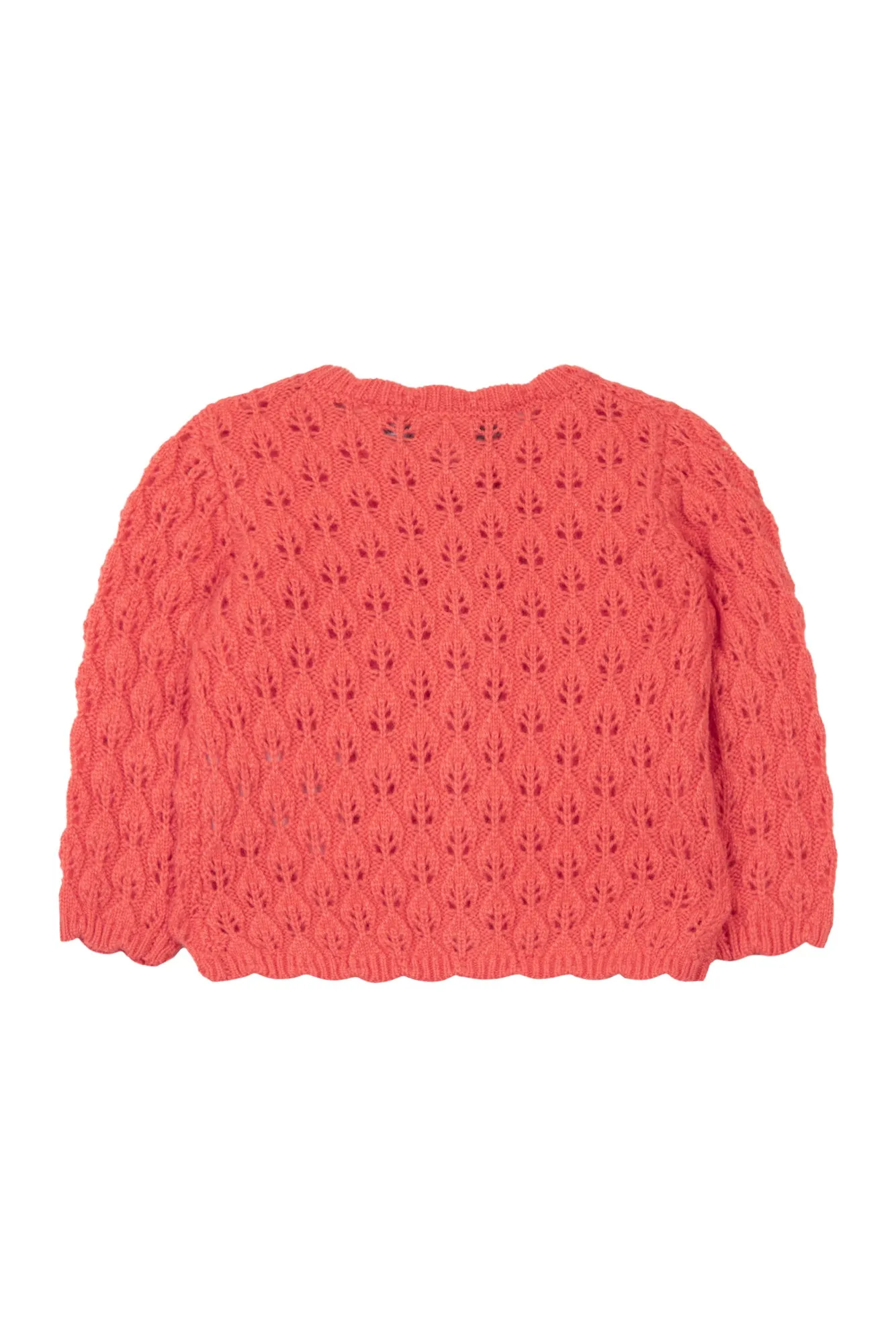 Cardigan - Corail maille ajourée