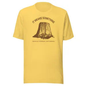 Close Encounters Devil's Tower T Shirt - "It Means Something" Retro 1970s movie Tee
