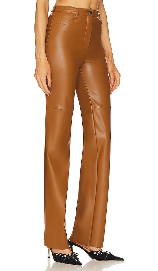 CULTNAKED Killa Faux Leather Trousers in Brown