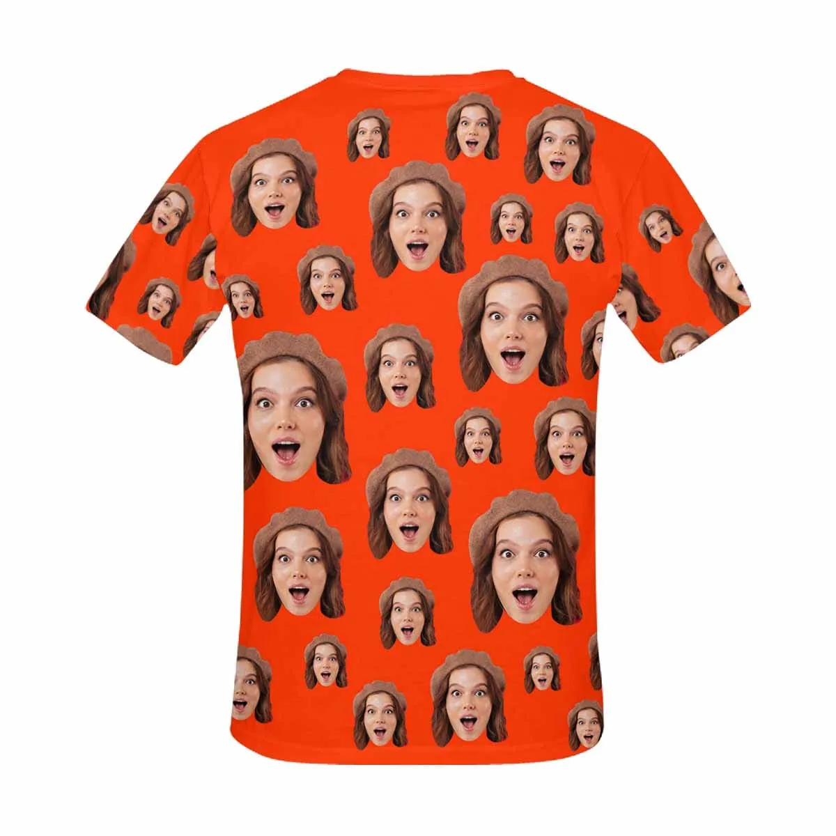 Custom Face Red Men's T-shirt