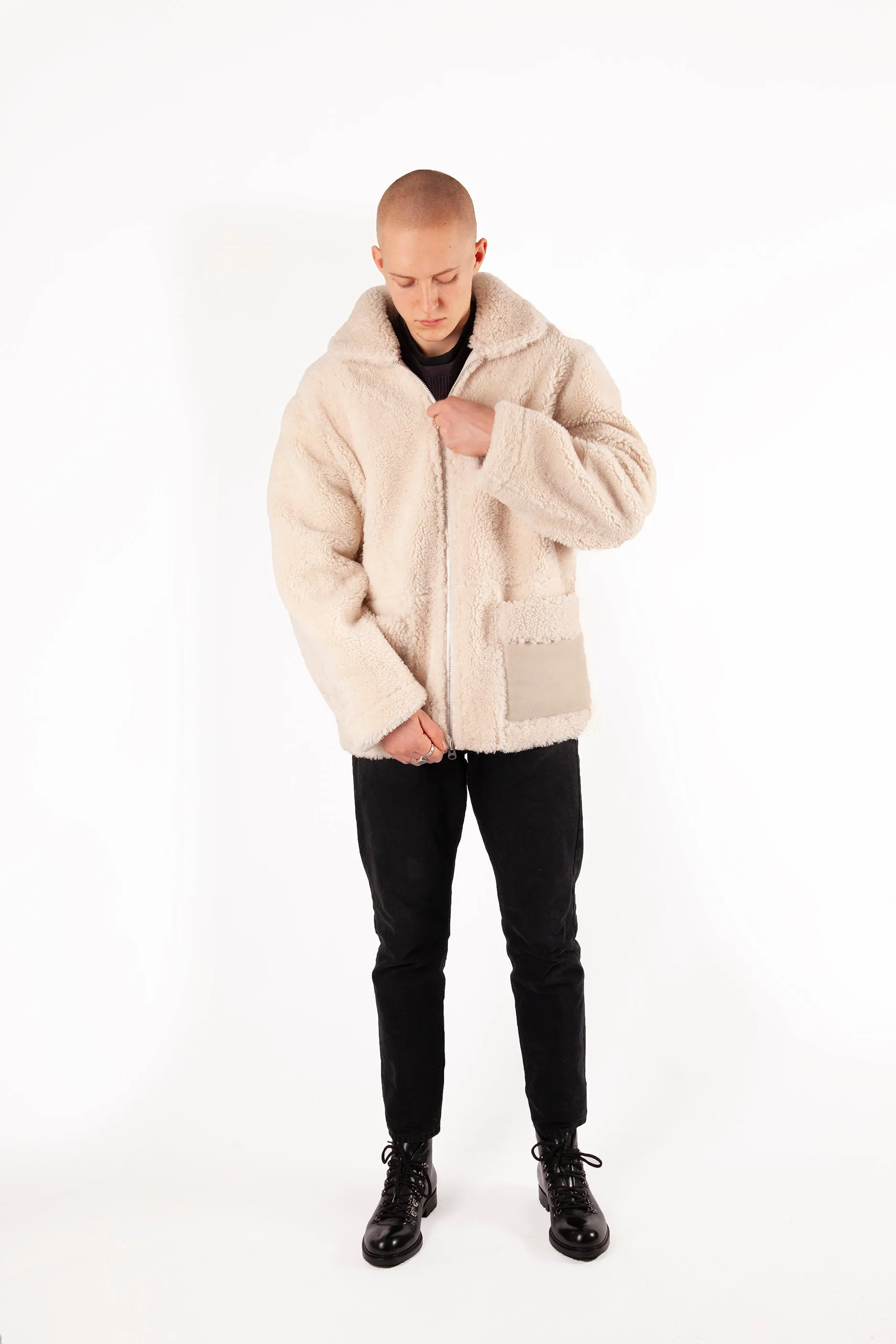 Fabio Shearling White