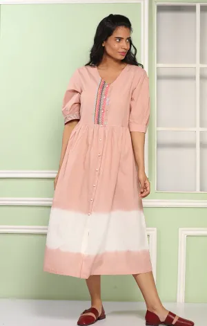 Flamingo Pink Shirt Dress