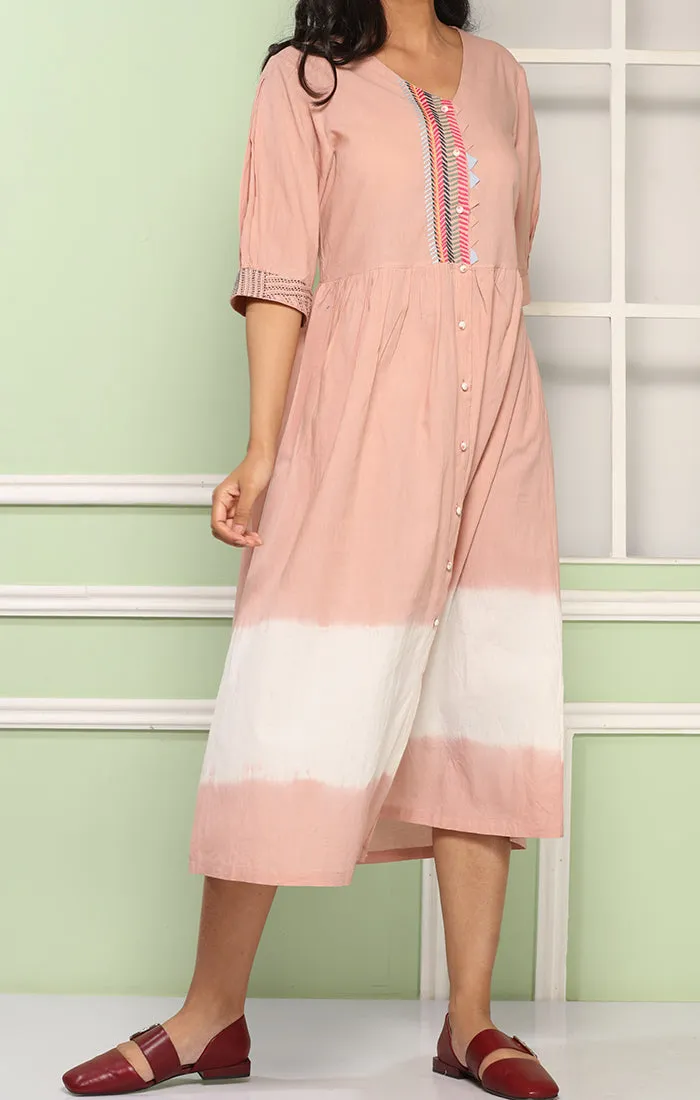 Flamingo Pink Shirt Dress