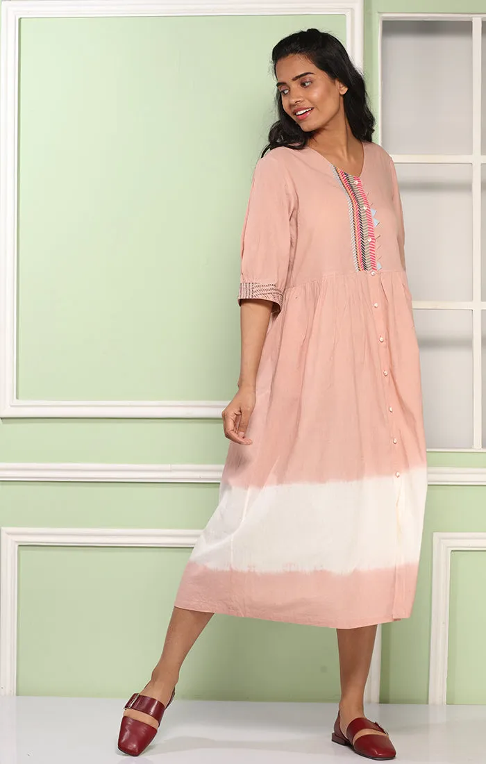 Flamingo Pink Shirt Dress