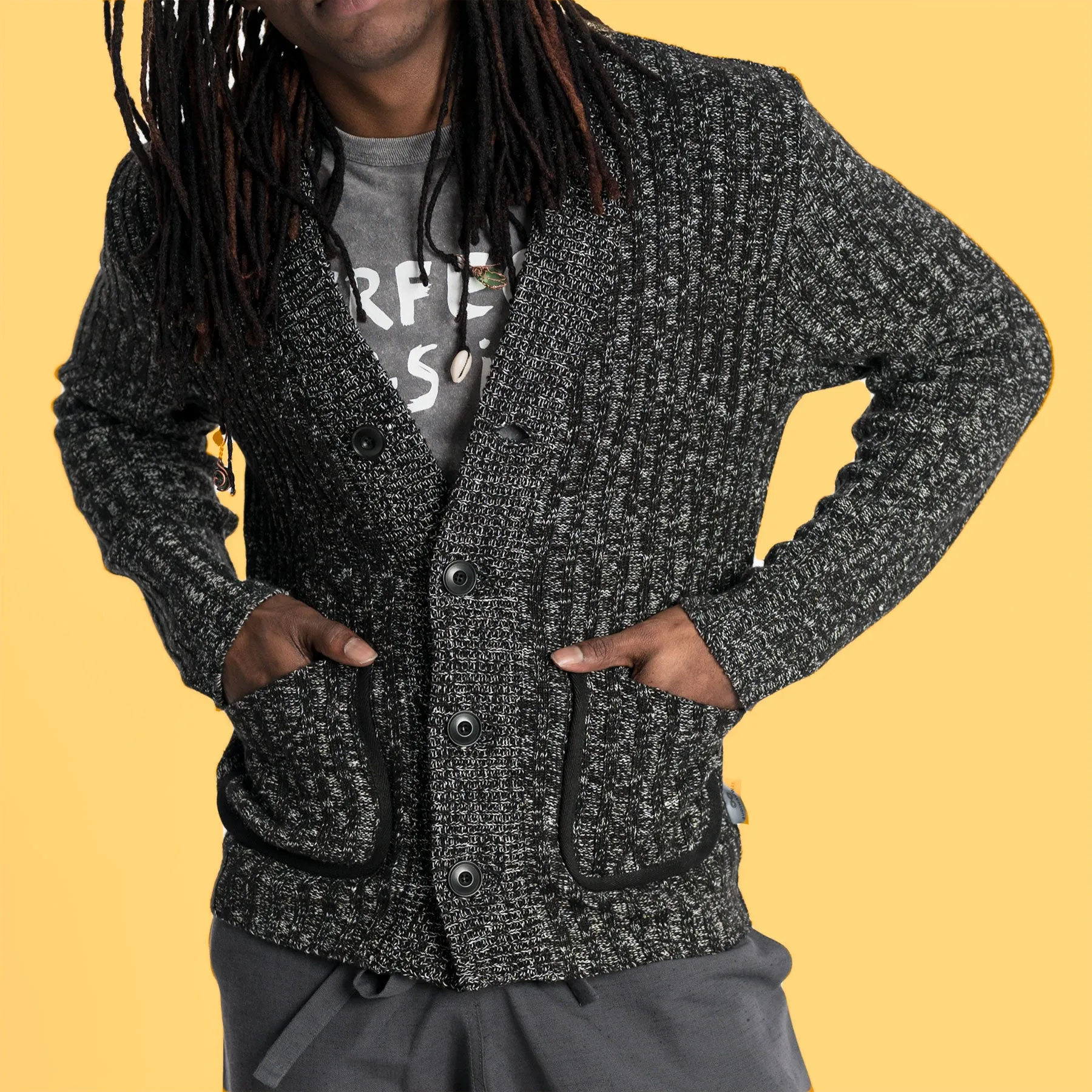 GRENOBLE 100% Organic Hemp Cardigan Sweater (Unisex)