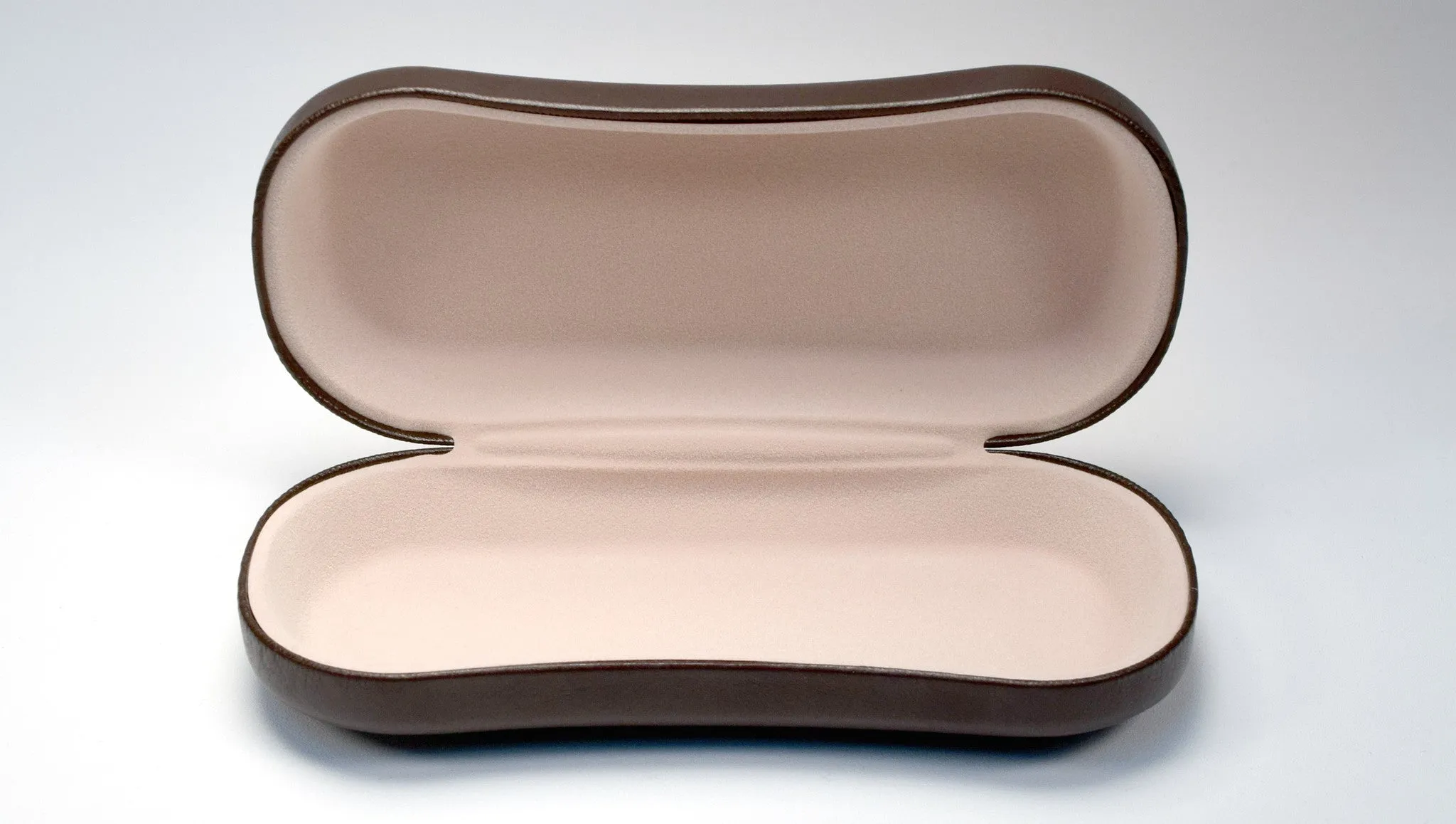Hard Solid Brown Faux Leather Case