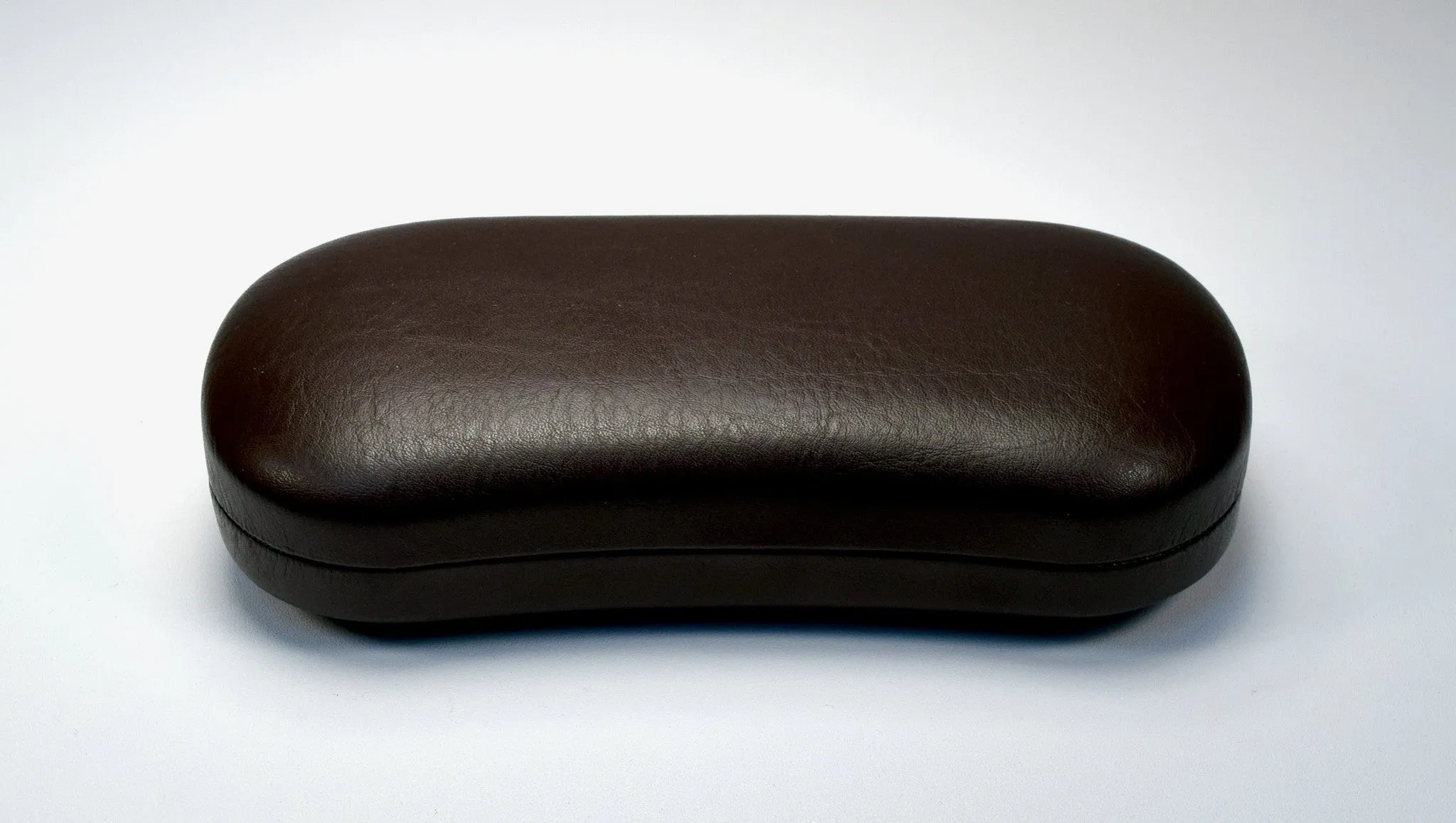 Hard Solid Brown Faux Leather Case
