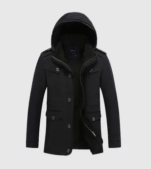 Men's Winter Warm Hooded Cotton Parka | Men's Windbreaker