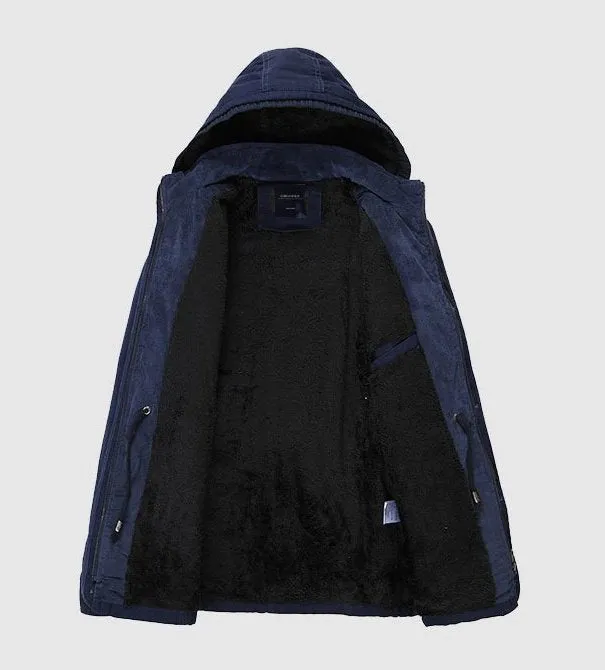 Men's Winter Warm Hooded Cotton Parka | Men's Windbreaker