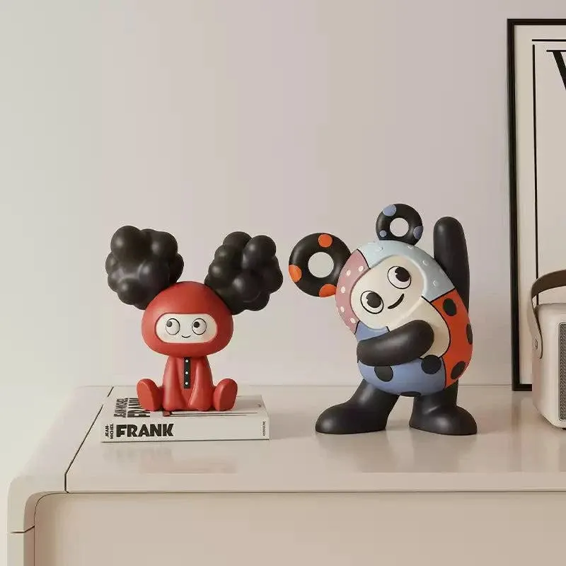 Modern decorative figure happy home, living room or bookcase