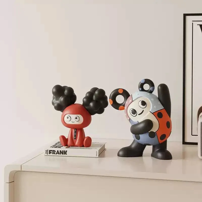 Modern decorative figure happy home, living room or bookcase