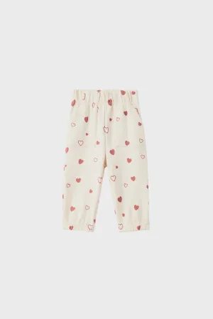 Norsu Organic Toddler French Terry Sweatpant-Hearts