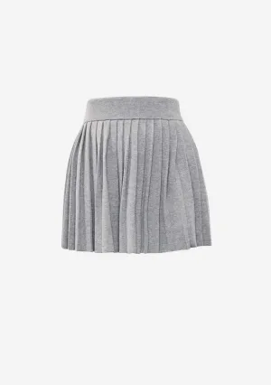 Pleated Knit Skirt