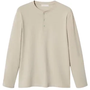 "GARY" HENLEY COTTON LONG SLEEVE T-SHIRT