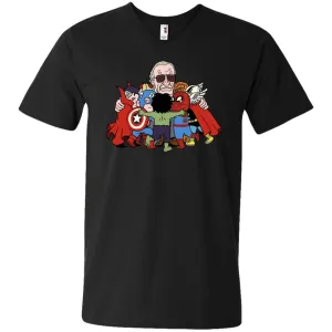 Stan Lee Shirt - Father Of Super Heroes Men V-Neck T-Shirt