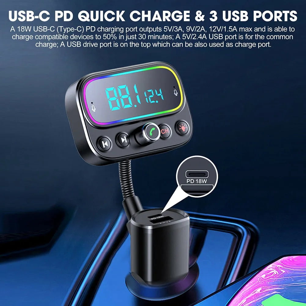 T67 Car Bluetooth-compatible Mp3 Player Hands-free Calling Car
