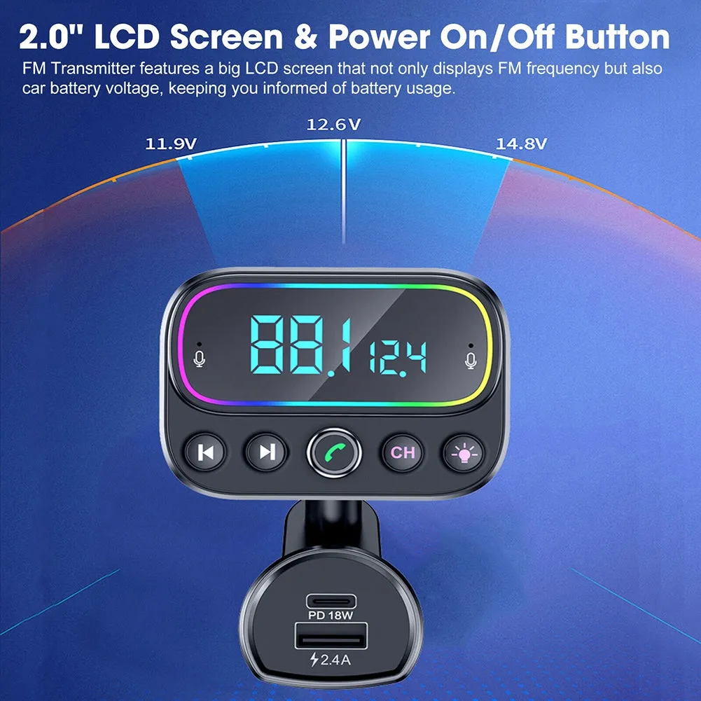 T67 Car Bluetooth-compatible Mp3 Player Hands-free Calling Car