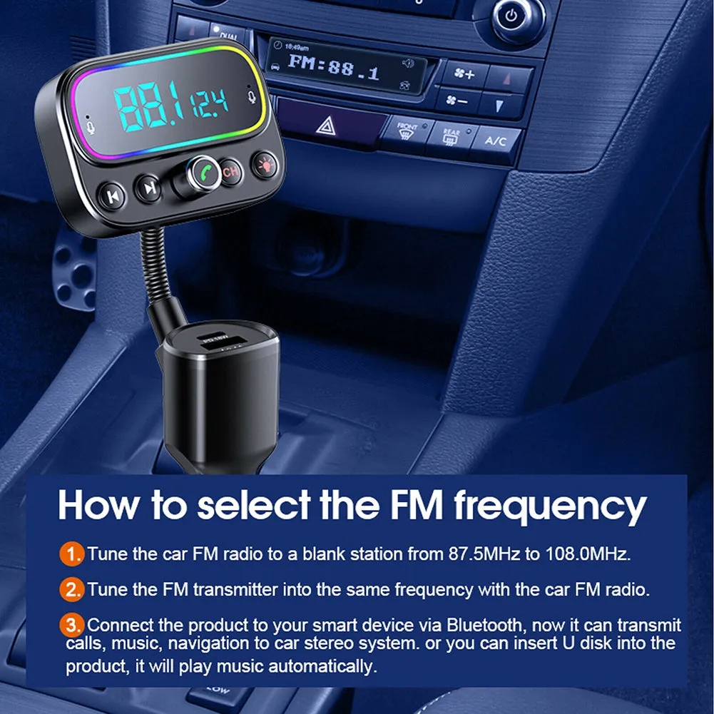T67 Car Bluetooth-compatible Mp3 Player Hands-free Calling Car