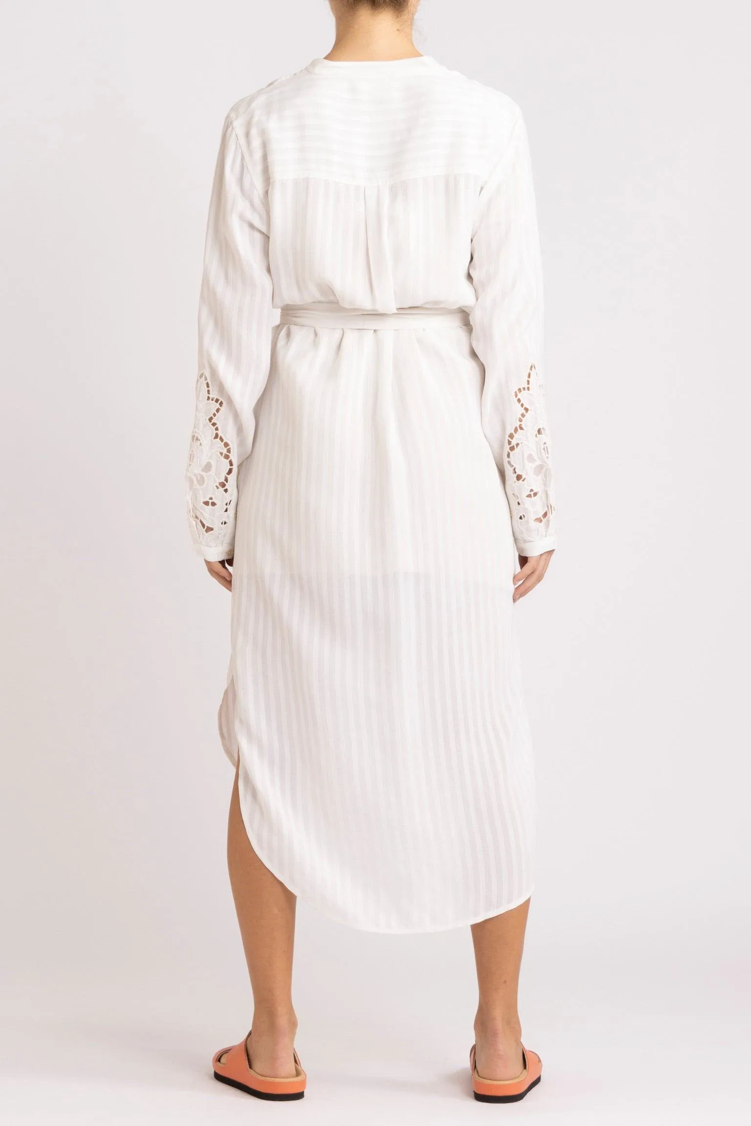 Tessa Embroidered Cutout Shirt Dress